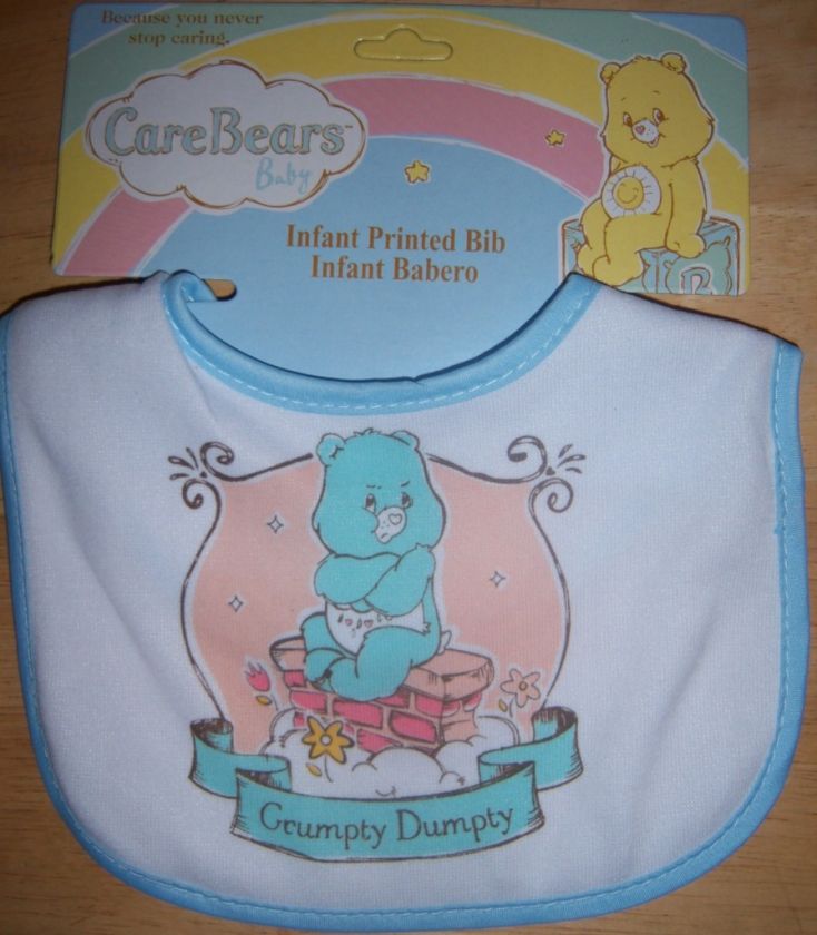 Care Bears Baby Bib, Funshine, Love A Lot, Bed Time, Baby Shower 