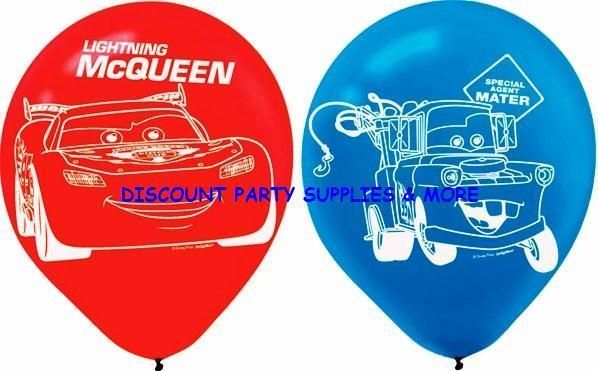 Disney Cars Lightning McQueen & Mater Latex Party Balloons Decorations 