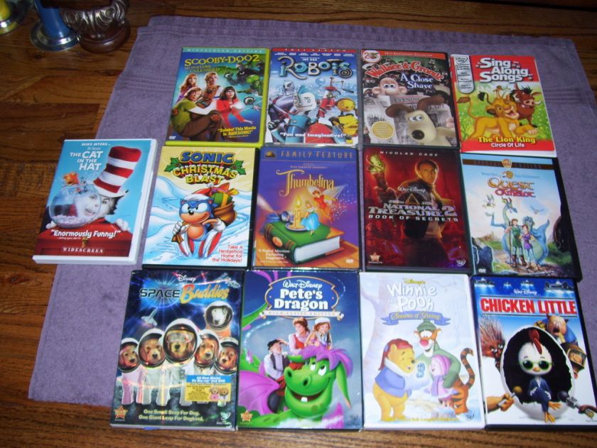 Lot of 13 Disney Family DVDs Movies w/Cases EUC  