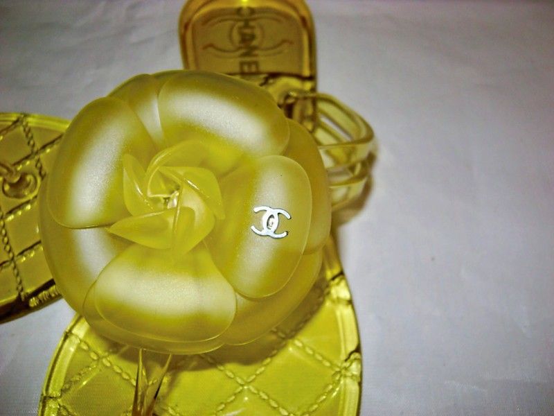 NEW CHANEL CAMELLIA JELLY THONG SANDALS SLIPPERS FLOPS  