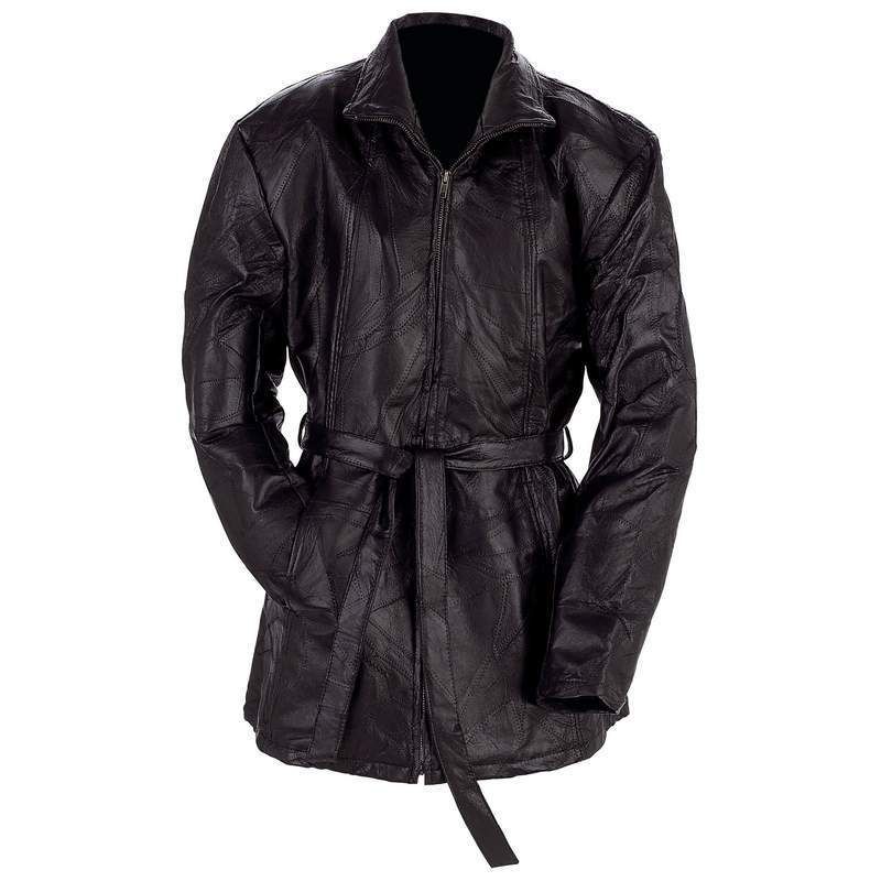 Womens Genuine Leather Fully Lined Belted Jacket 2XLarge  