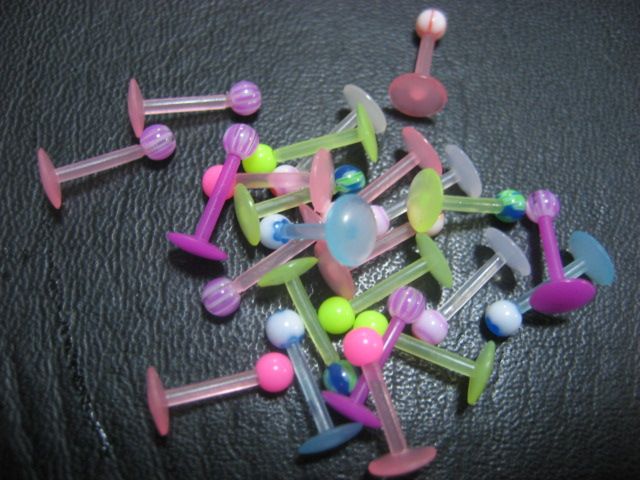 LOT50PCS MIX Styles Labret Lip Rings Bars Piercing  