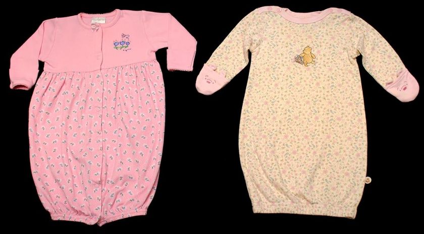 BABY GIRL CLOTHES LOT SLEEPER PAJAMAS PJS NEWBORN 0 3 MONTHS 3 MONTHS 
