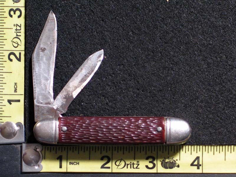 Vintage Colonial Folding Pocket Knife w/ 2 Two Blades Pat. Pend 