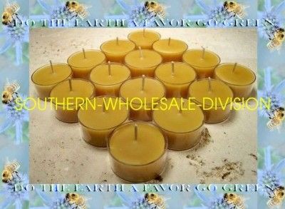 18 BEAUTIFUL 100% BEESWAX TEALIGHT CANDLE NO ADDITIVES  