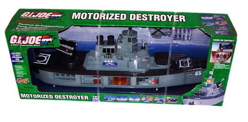 GI JOE DESTROYER BOAT SHIP LIGHTS SOUND MISSLES LOADED  