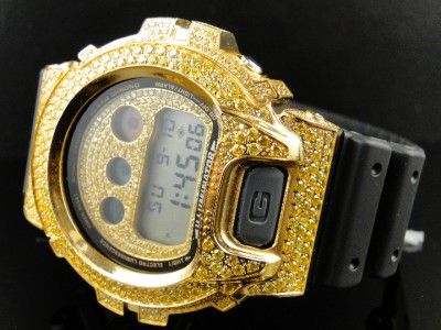 ICY CANARY G SHOCK/G SHOCK MENS 6900 DIAMOND WATCH 5CT  