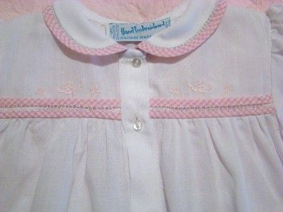   ~EMBROIDERED PREEMIE/NEWBORN 2PC GINGHAM TOPPER SET~NWTS~reborn doll