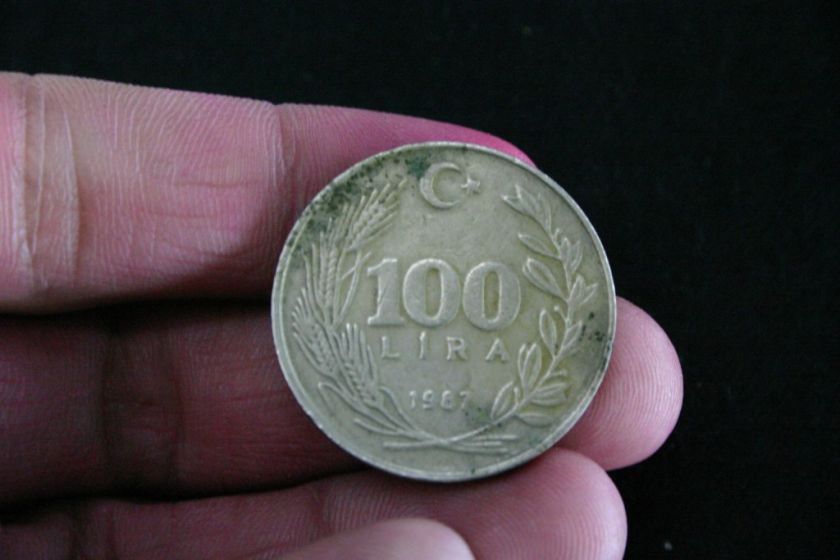 1987. TURKISH OLD COINS 100. TURKISH LIRA ATS.  