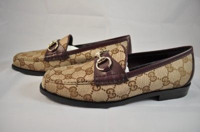 GUCCI CATHRINE GG INTERLOCK FABRIC LOAFER SZ 36 / 6 (GG112) $465 