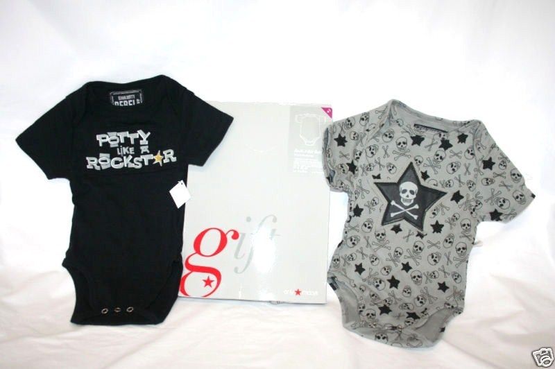 Potty Like a Rock Star Onesies by Keanan Duffty NWT  