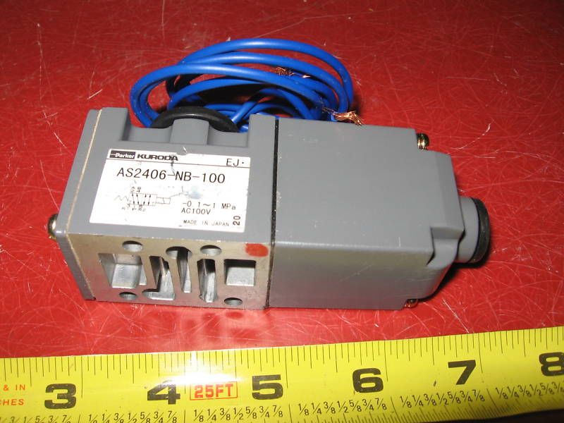 PARKER KURODA SOLENOID VALVE 100VAC SINGLE COIL NNB  