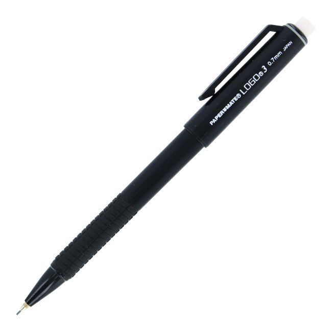 12 Papermate Logo 3 0.7mm Black Mechanical Pencils 071641641112  