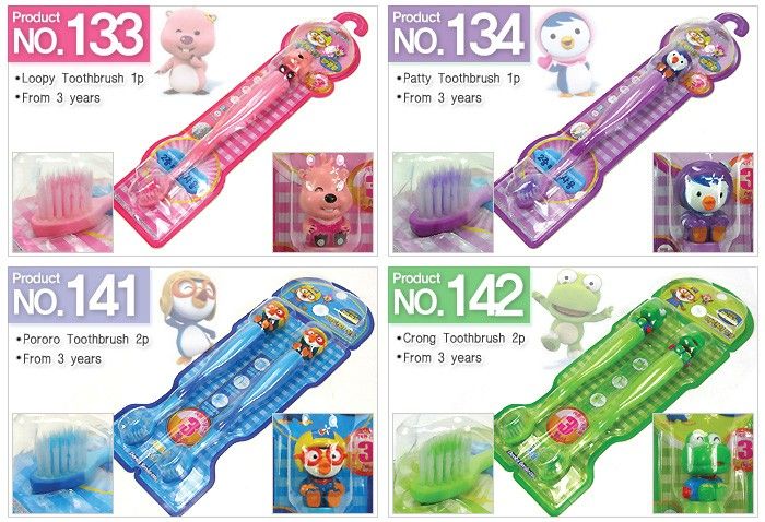 NEW KIDS PORORO Soft Toothbrush Toothpaste  