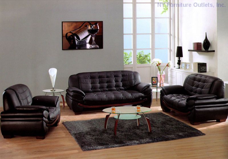 7174 Living Room Sofa Set Contemporary Italian Leather  