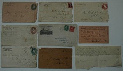 Lot of vintage Pennsylvania stamped envelopes 1852 1892  