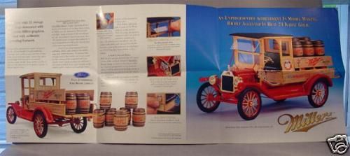 Franklin Mint 1913 Ford Miller Brewery Sales Brochure  