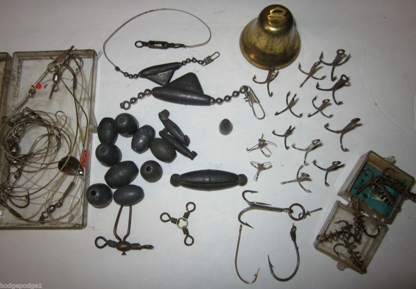 Vintage Fishing Tackle WEBER HOOKS LEAD WEIGHTS BEAD CHAIN BULLET 