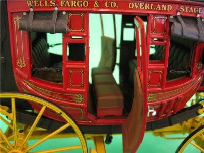 Stagecoach Wells Fargo With 4 Horse Team Franklin Mint  