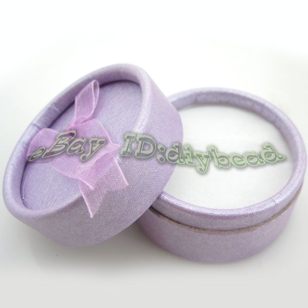 1x Lilac Round Jewelry Rings Wedding Gift Boxes 160289  