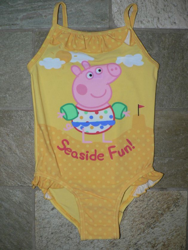 GIRLS EX CHAINSTORE PEPPA PIG YELLOW SWIMSUIT  