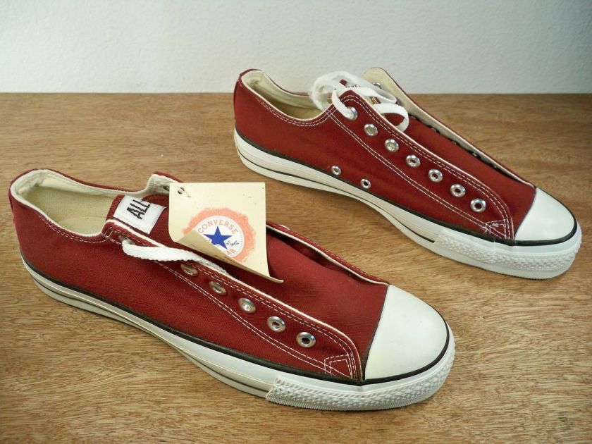 Vintage CONVERSE Chuck Taylor Red Low Top Mens Sneaker Shoes Kicks 10 