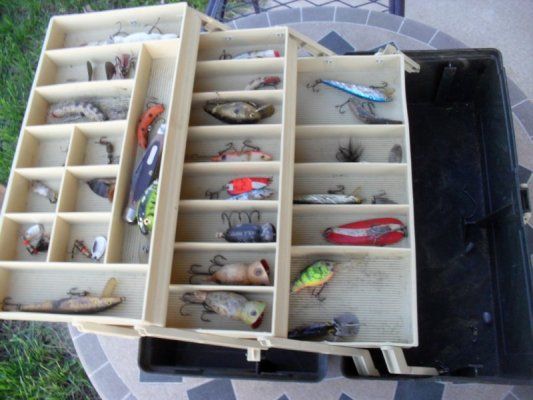Plano fishing tackle box full of lures and fishing tackle nice box 