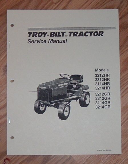 TROY BILT 3312 3212 3214 & 3114 TRACTOR SERVICE MANUAL  