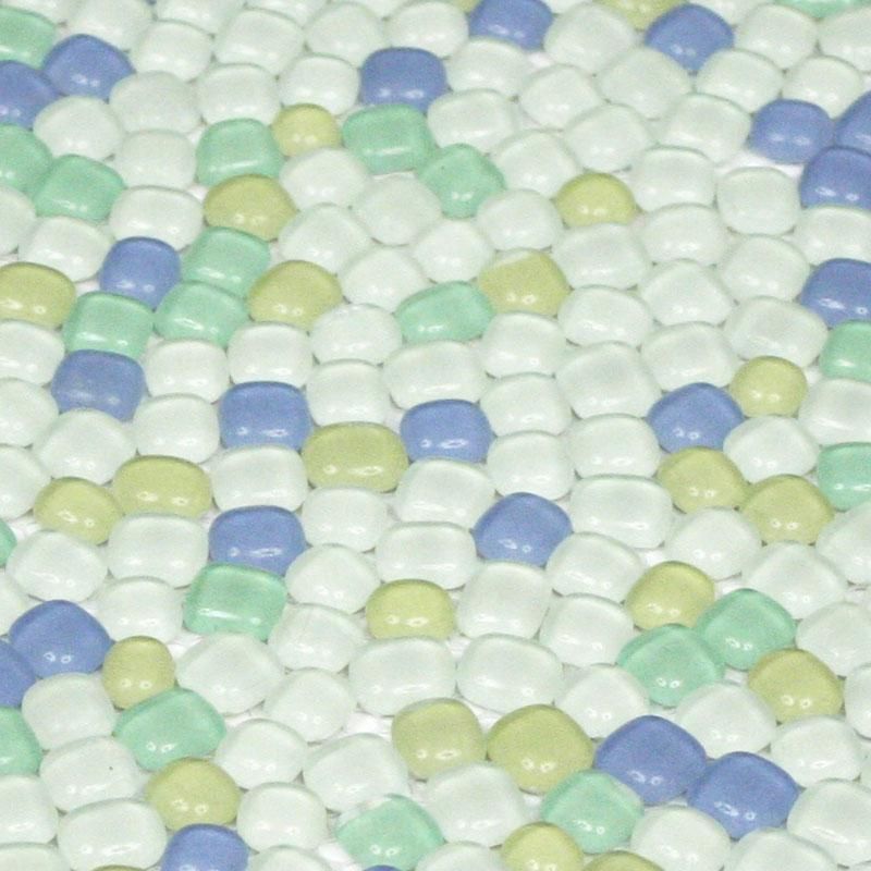 WATCHET BLUE PEBBLE GLASS MOSAIC BACKSPLASH TILE   SAMPLE  