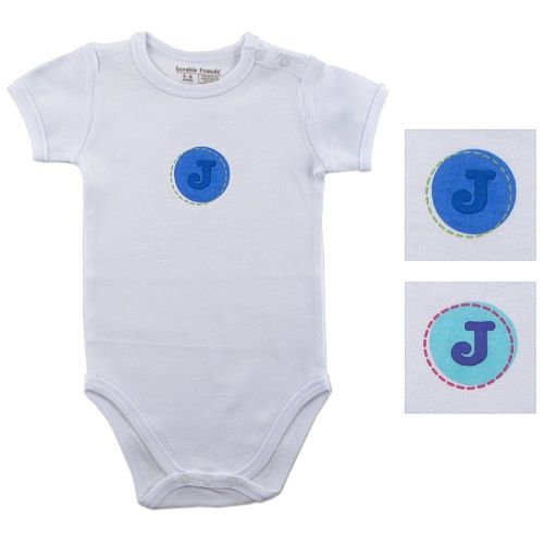 Personalized Bodysuit Monogram Letter, Hudson Baby  