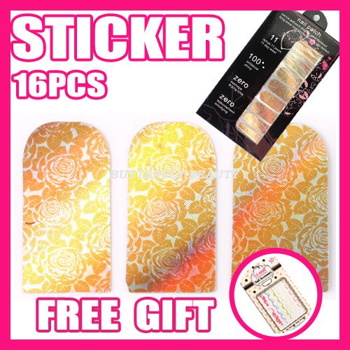 288 styles Nail Art Sticker Colorful Patch Foils Armour wraps 