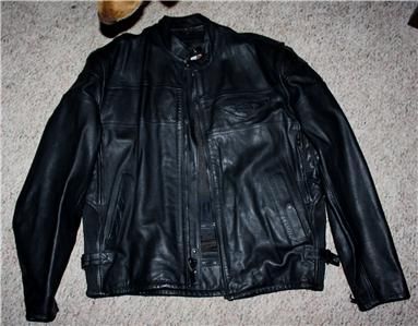 HARLEY DAVIDSON Black Leather Jacket Size XL **BRAND NEW**  