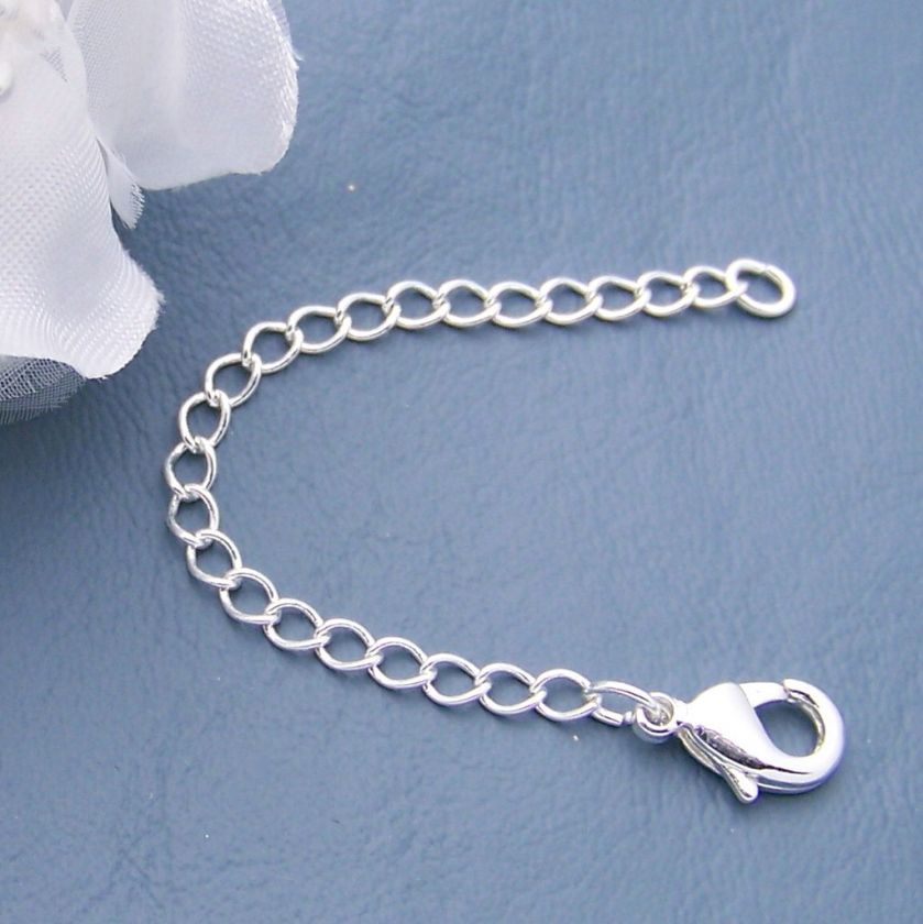 SILVER Sp NECKLACE EXTENDER CLASP NON TARNISHING 3 1/2  