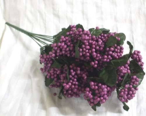 Raspberry Berries Berry Silk Flower Bush F734  