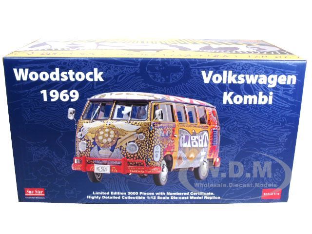 1969 VOLKSWAGEN KOMBI WOODSTOCK VAN 112 DIECAST BUS  