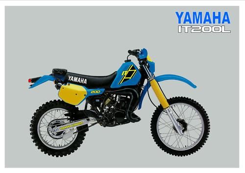 YAMAHA Poster IT200 IT200L 1984 Suitable to Frame  