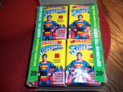 1978 TOPPS SUPERMAN MOVIE WAX UNOPENED PACK FROM BOX  