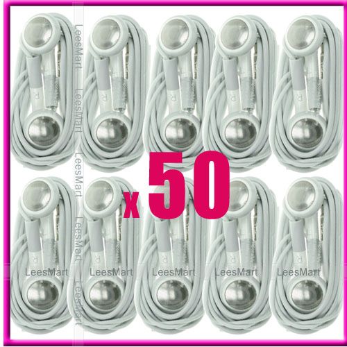 50 new Apple Genuine headsets ipod nano touch 4G video  