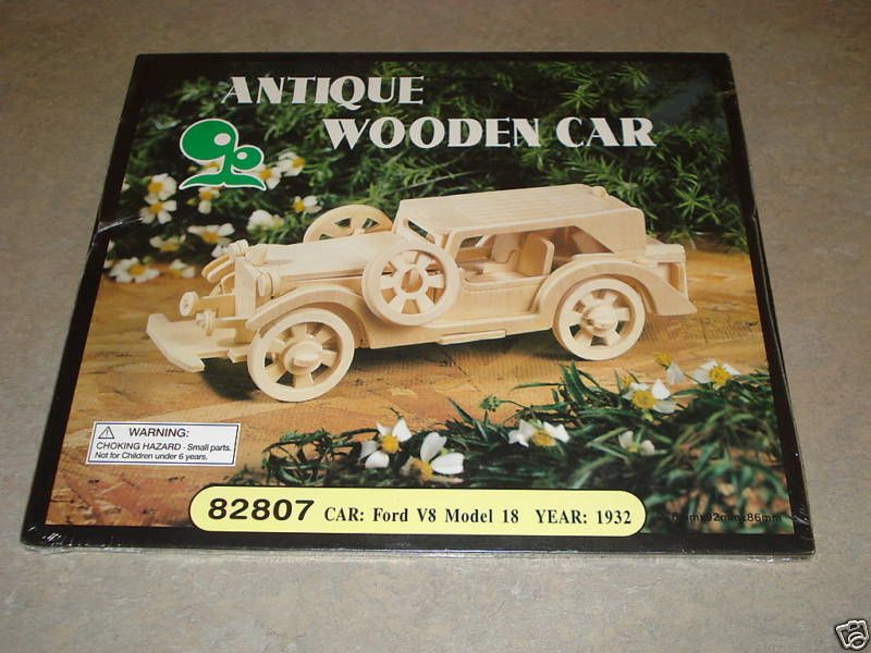 ANTIQUE WOODEN CAR Ford V8 Model 18 1932 # 82807 L@@K   