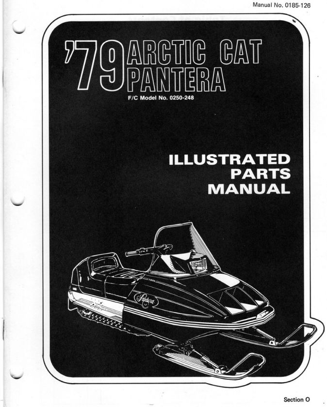 1979 ARCTIC CAT PANTERA SNOWMOBILE PARTS MANUAL  