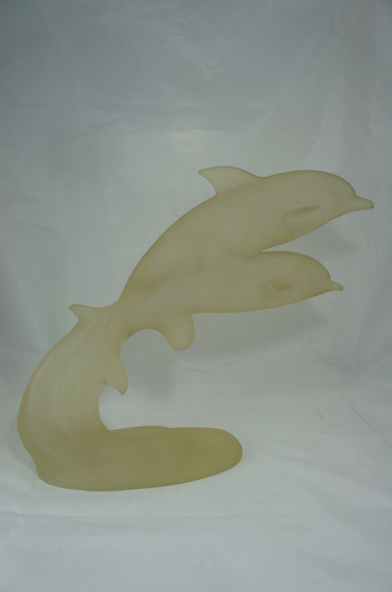 VINTAGE ACRYLIC DOLPHINS FIGURINE/STATUE 1985 AUSTIN PROD.INC.  