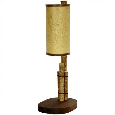 Oriental Furniture 21 Kobe Bamboo Pole Table Lamp WDLTC 18R  