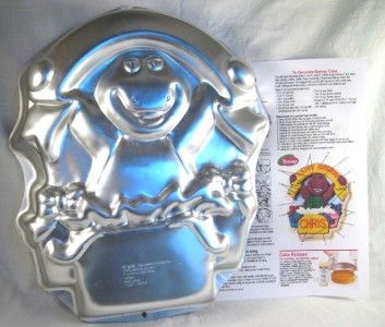 1998 Wilton Barney Holding Banner Cake Pan 2105 3450  