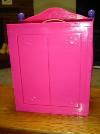   WARDROBE CLOSET ARMOIRE PINK CLOTHES DRESSER FASHION CASE FURNITURE