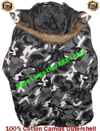 Camouflage   Full Parka, Heavy Insulated Camo Jacket  