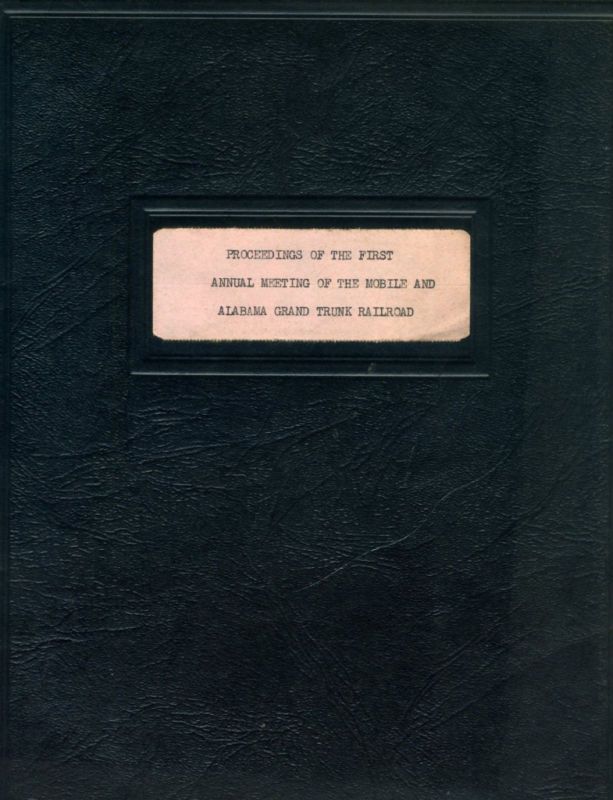 typescript @ Mobile & Alabama GRAND TRUNK RAILROAD 1871  