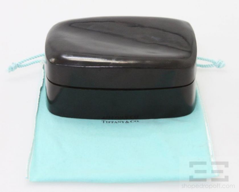 Elsa Peretti for Tiffany & Co. Black Leather Wave Jewelry Box  