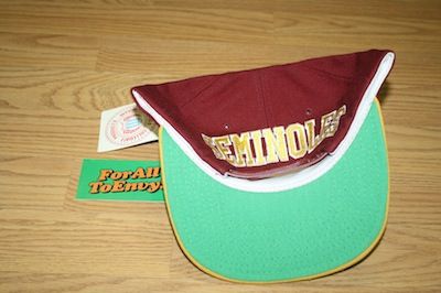 Vintage FSU Florida State Seminoles blockhead snapback hat NWT 