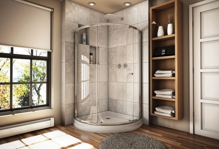 FLEURCO AMALFI CORNER SHOWER ENCLOSURE 32 1/4 GLASS  