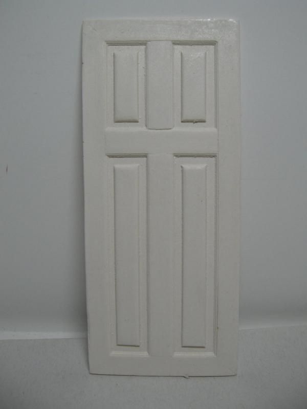 Dollhouse Miniature Cast Resin 4 panel Faux Door D2  